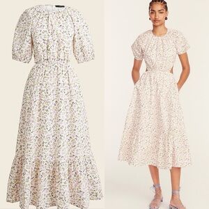 J. Crew / NWT Side-cutout cotton poplin dress in meadow floral